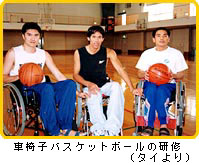 写真　車椅子バスケットボールの研修（タイより）